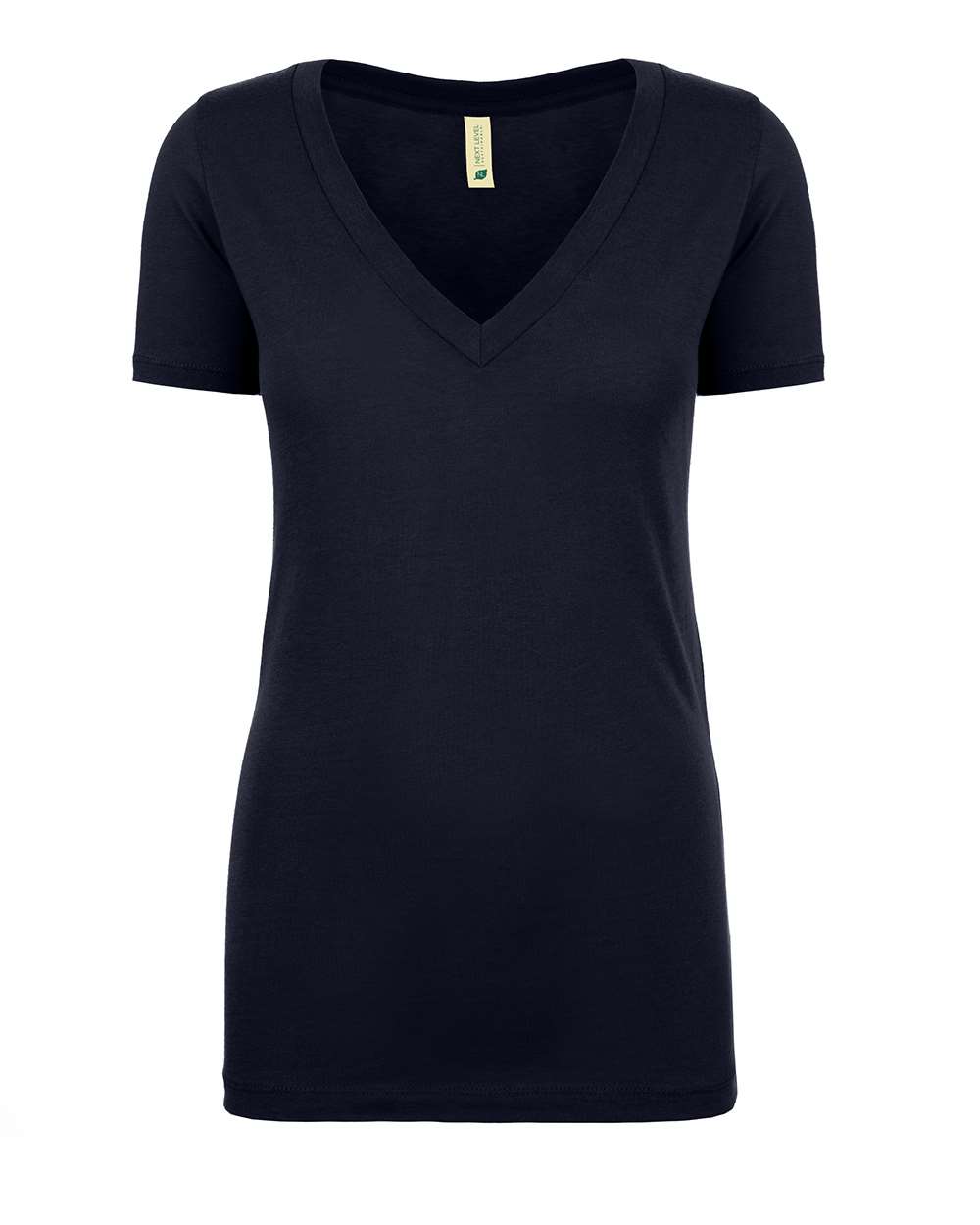 Women's Eco Performance V-Neck T-Shirt - Front - B00818653 - Midnight Navy