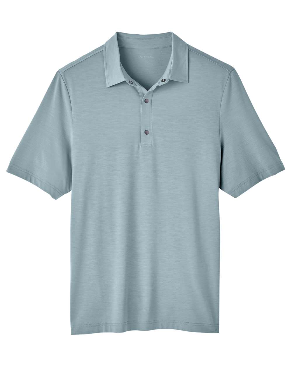 Men's JAQ Snap-Up Stretch Performance Polo - Front - B157D3253 - Opal Blue