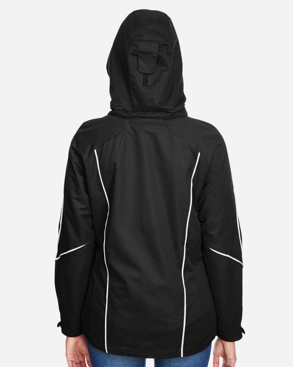 Women's Angle 3-in-1 Jacket with Bonded Fleece Liner - OnModelBack - B120D3502 - Black