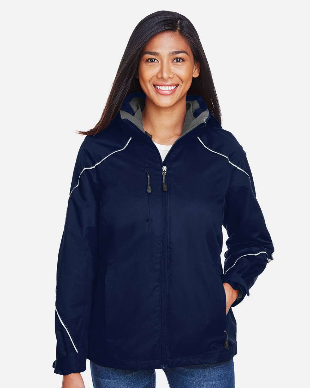Women's Angle 3-in-1 Jacket with Bonded Fleece Liner - OnModelFront - B120D3652 - Night