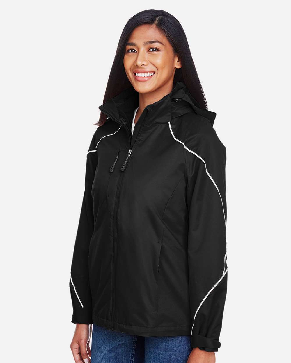 Women's Angle 3-in-1 Jacket with Bonded Fleece Liner - OnModelSide - B120D3502 - Black