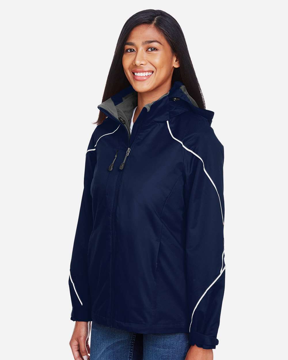 Women's Angle 3-in-1 Jacket with Bonded Fleece Liner - OnModelSide - B120D3652 - Night