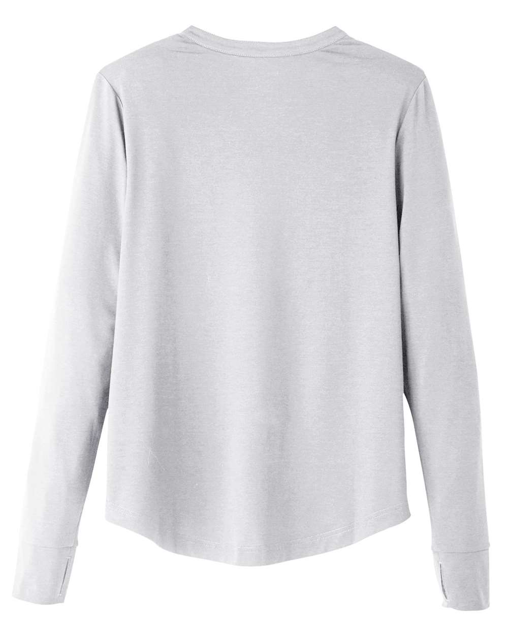 Women's JAQ Stretch Performance V-Neck Snap Pullover - Back - B171D3022 - Platinum
