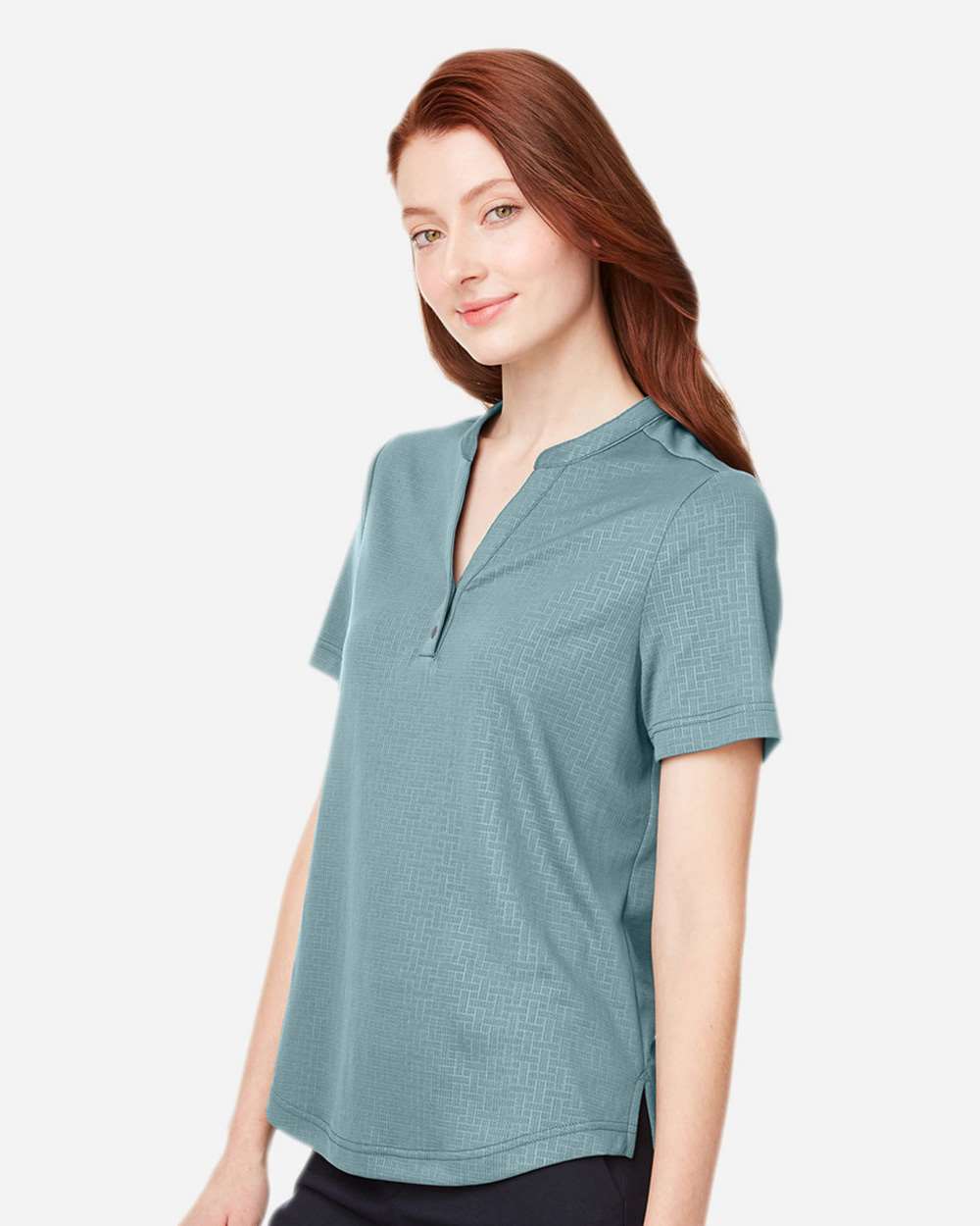 Women's Replay Recycled Polo - OnModelSide - B160D3252 - Opal Blue
