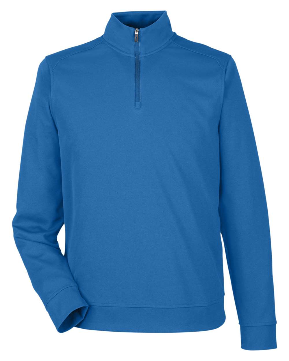 Men's Express Tech Performance Pique Quarter-Zip Pullover - Front - B176D3103 - Light Nautical Blue