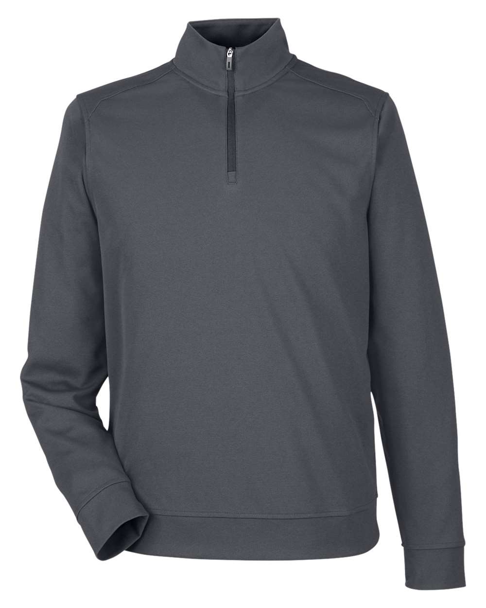 Men's Express Tech Performance Pique Quarter-Zip Pullover - Front - B176D3593 - Carbon