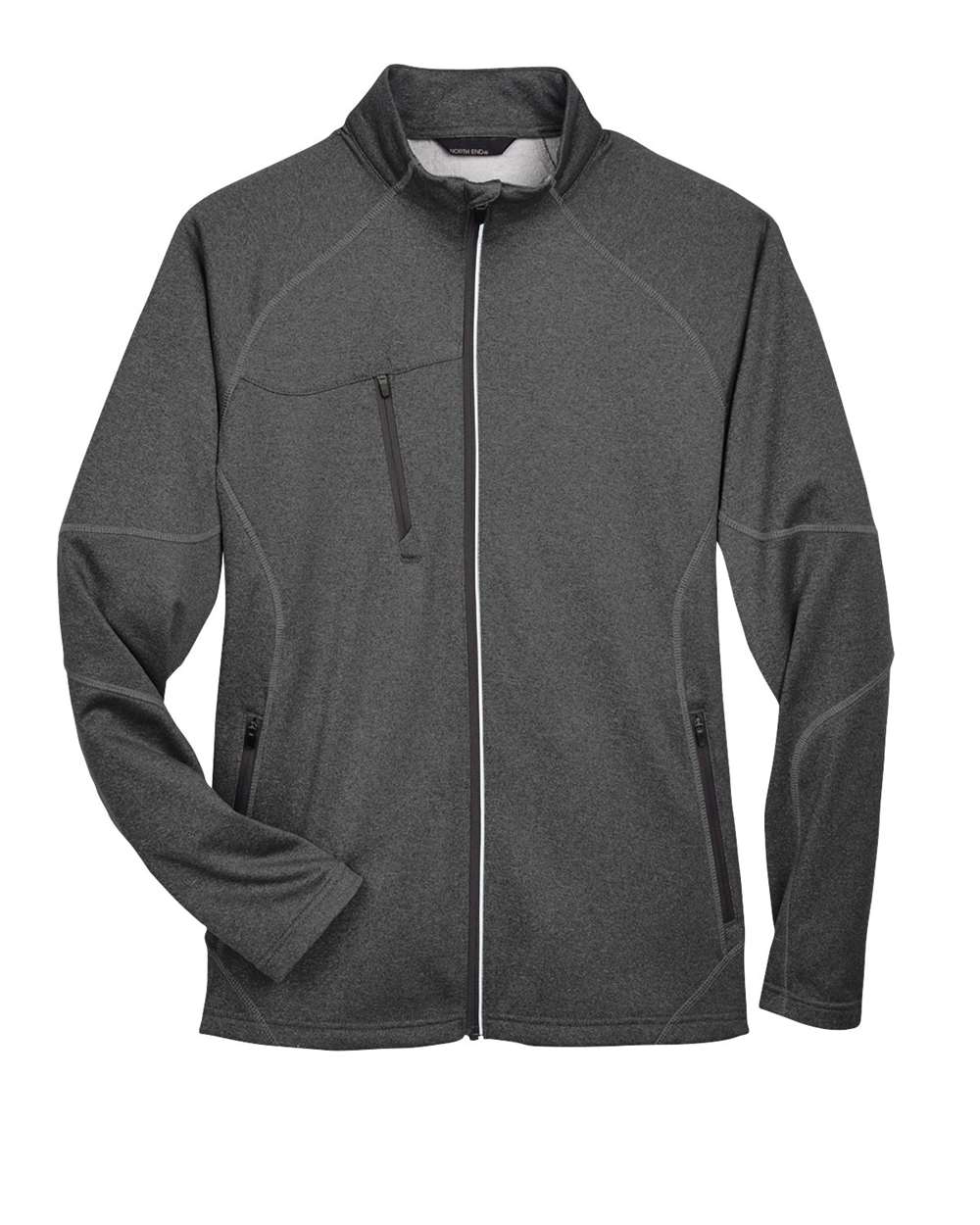 Men's Gravity Performance Fleece Jacket - Front - B144D3593 - Carbon Heather