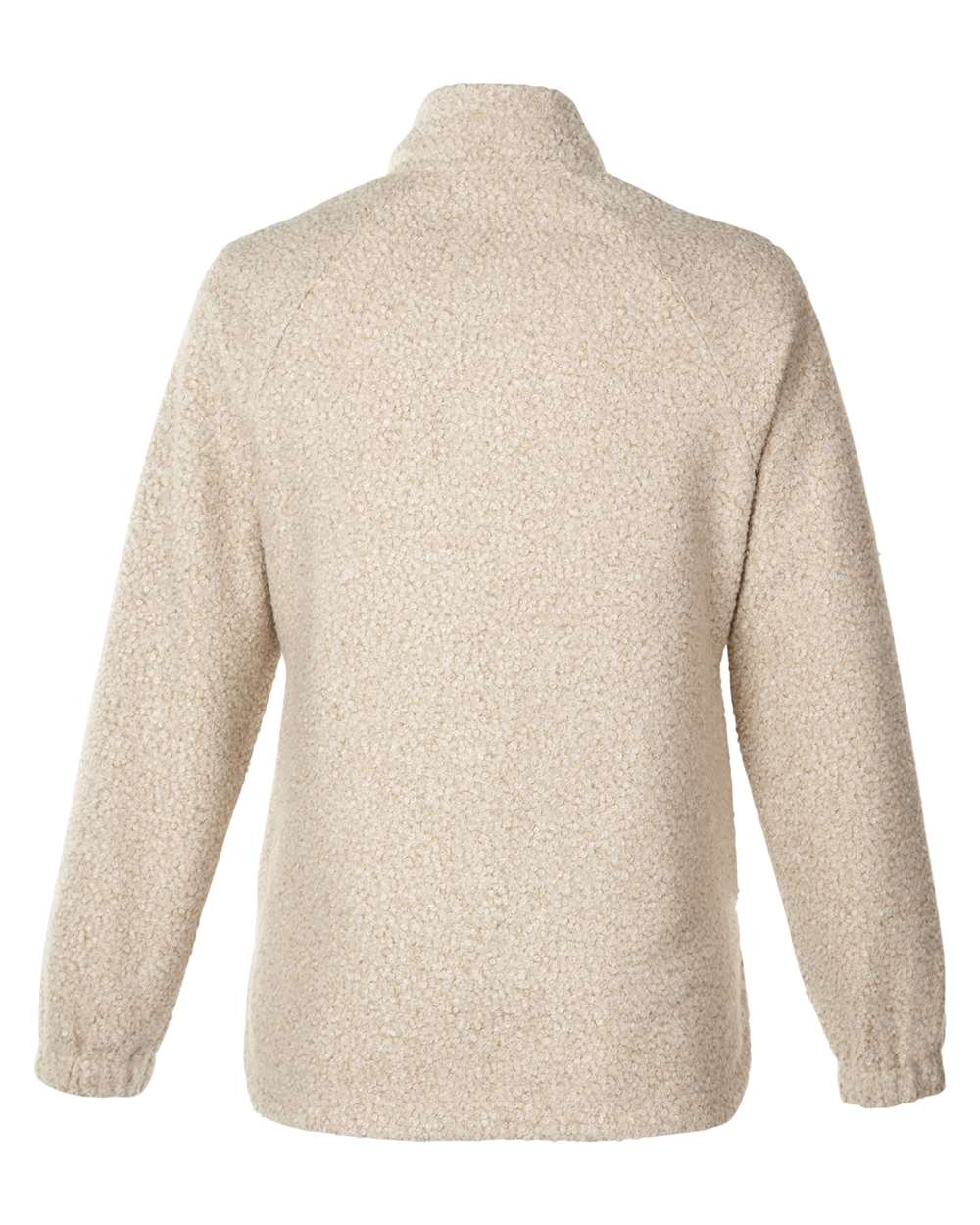 Women's Aura Sweater Fleece Quarter-Zip Pullover - Back - B200D3242 - Oatmeal Heather/ Teak