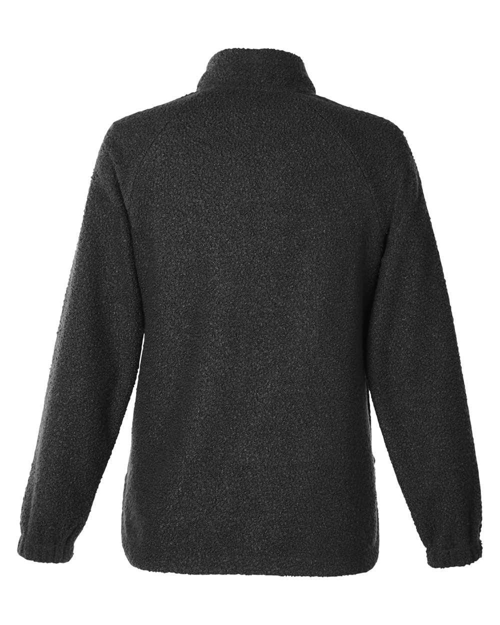 Women's Aura Sweater Fleece Quarter-Zip Pullover - Back - B200D3502 - Black/ Black
