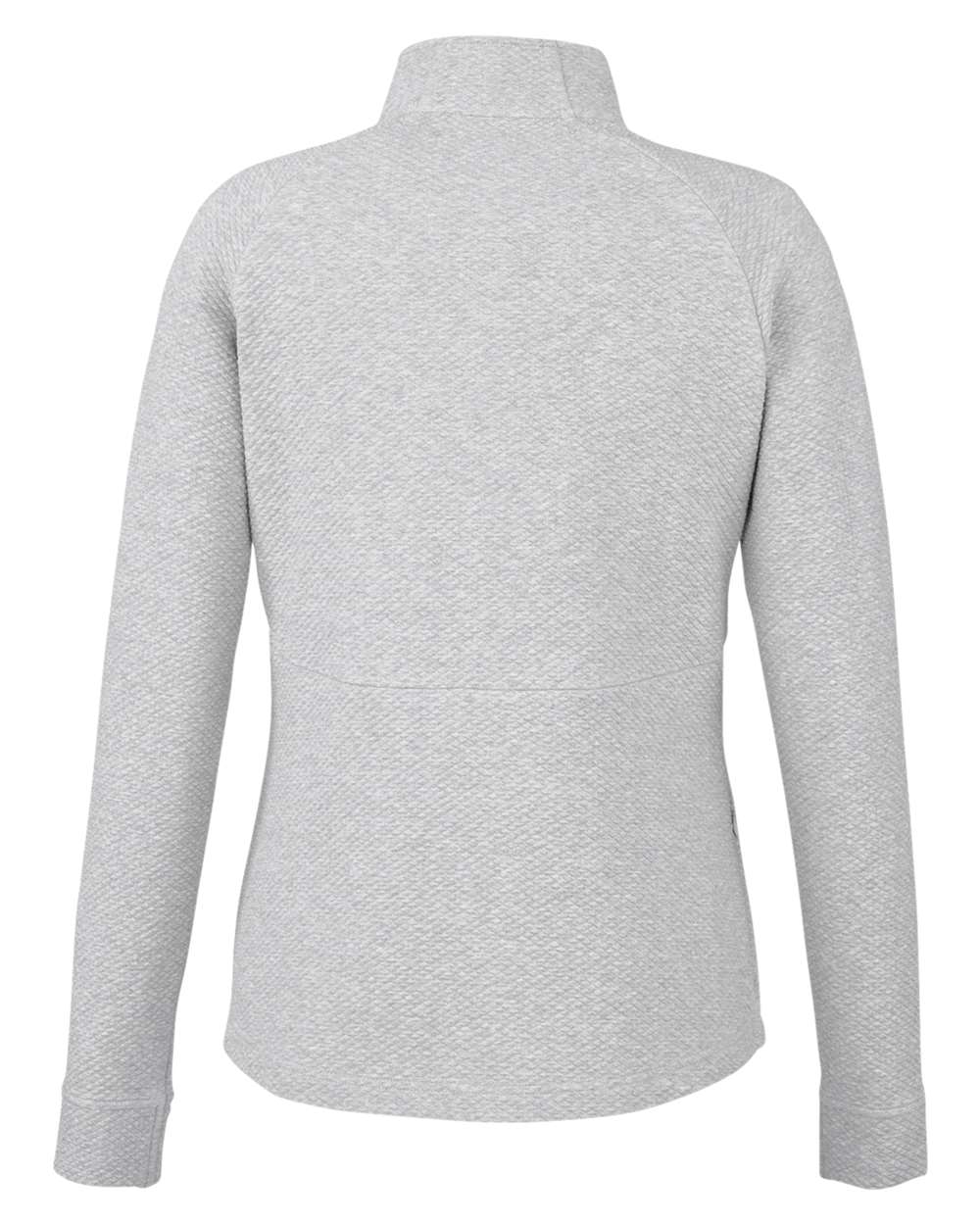 Women's Spirit Textured Quarter-Zip Pullover - Back - B208D3022 - Platinum Heather