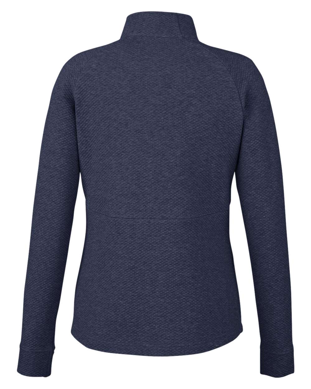 Women's Spirit Textured Quarter-Zip Pullover - Back - B208D3652 - Classic Navy Heather