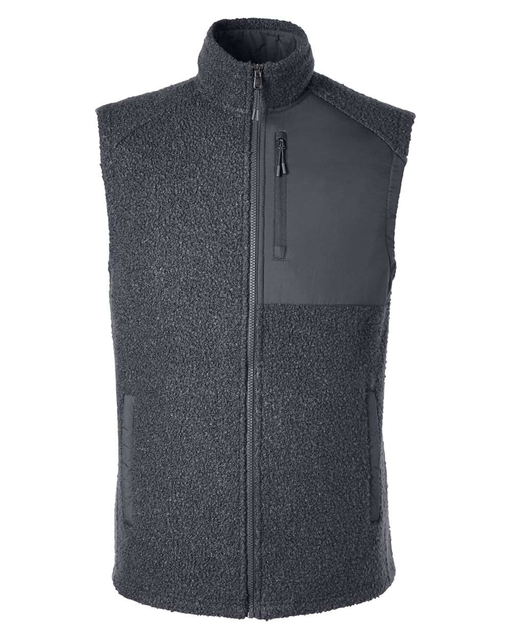 Men's Aura Sweater Fleece Vest - Front - B201D3593 - Carbon/ Carbon