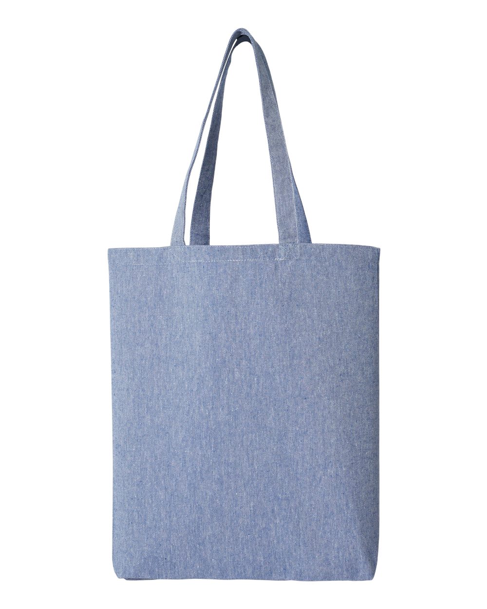 Midweight Recycled Gusseted Tote - Back - B09166250 - Heather Medium Blue