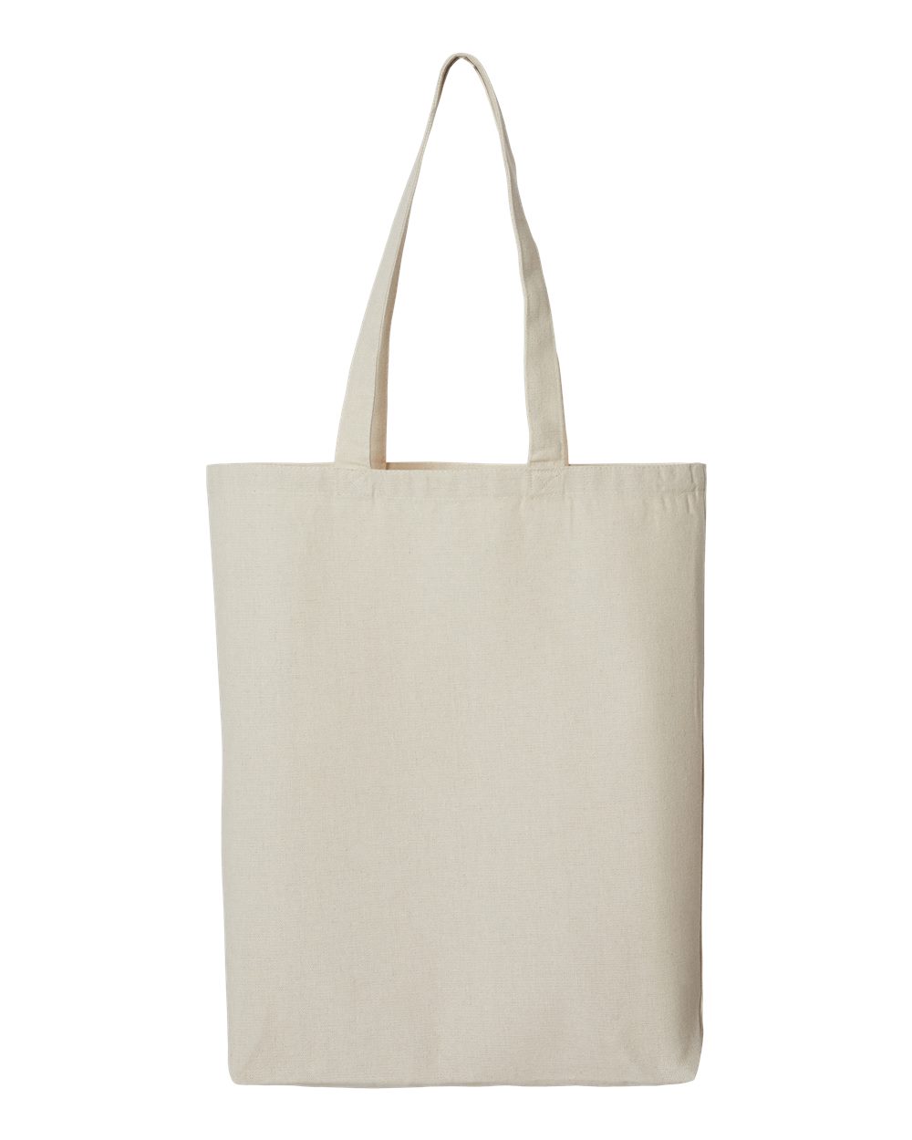 Midweight Recycled Gusseted Tote - Front - B09166240 - Recycled Natural