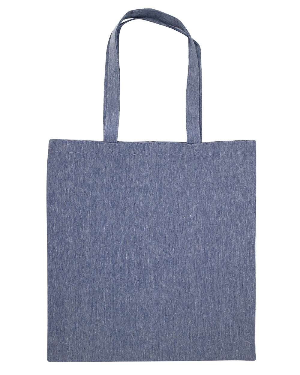 Midweight Recycled Tote Bag - Back - B09266250 - Heather Medium Blue