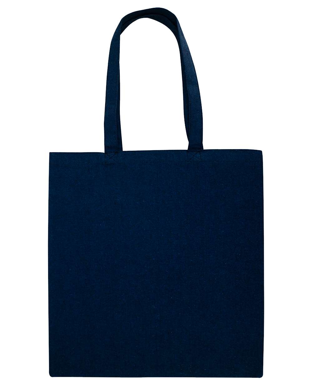 Midweight Recycled Tote Bag - Front - B09266650 - Heather Navy