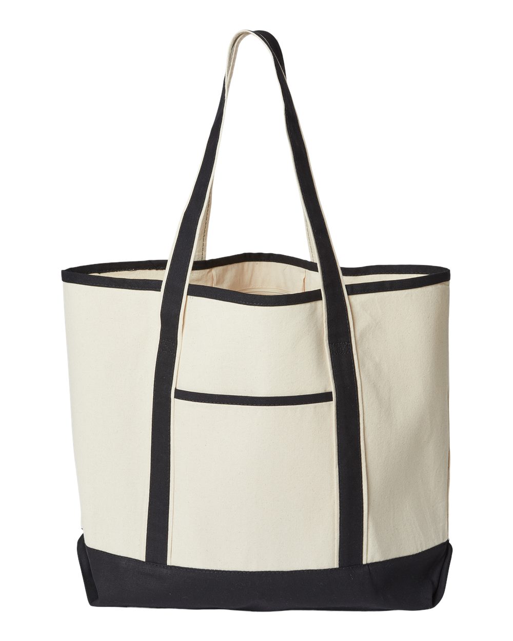 Promotional Heavyweight Large Beach Tote - Front - B10366500 - Natural/ Black