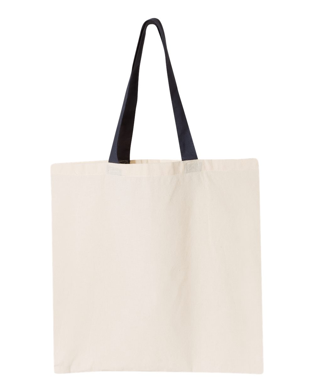 Contrast-Color Handle Tote - Front - B10566650 - Natural/ Navy