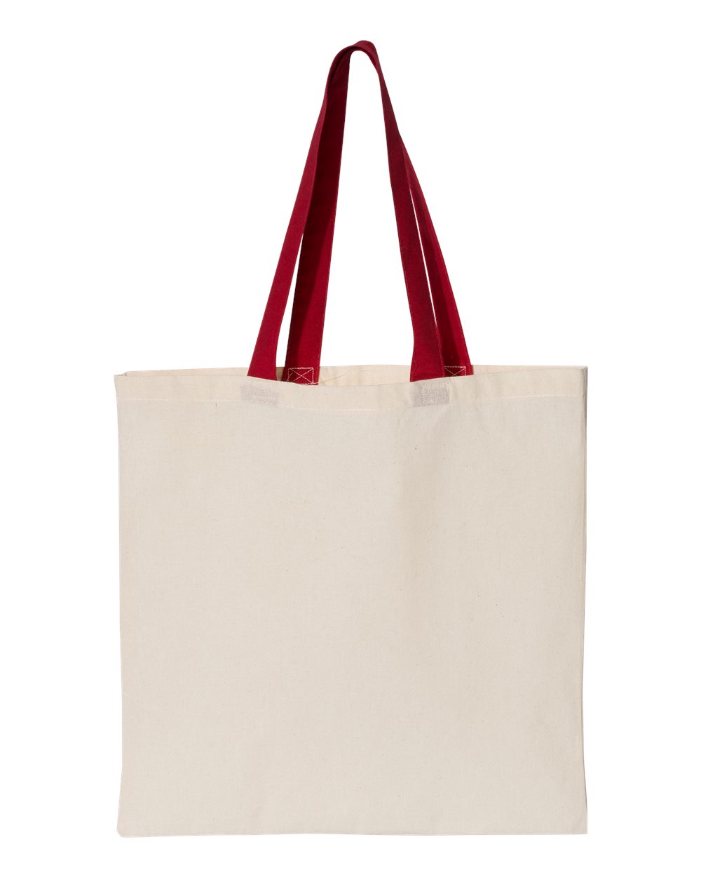 Contrast-Color Handle Tote - Front - B10566700 - Natural/ Red