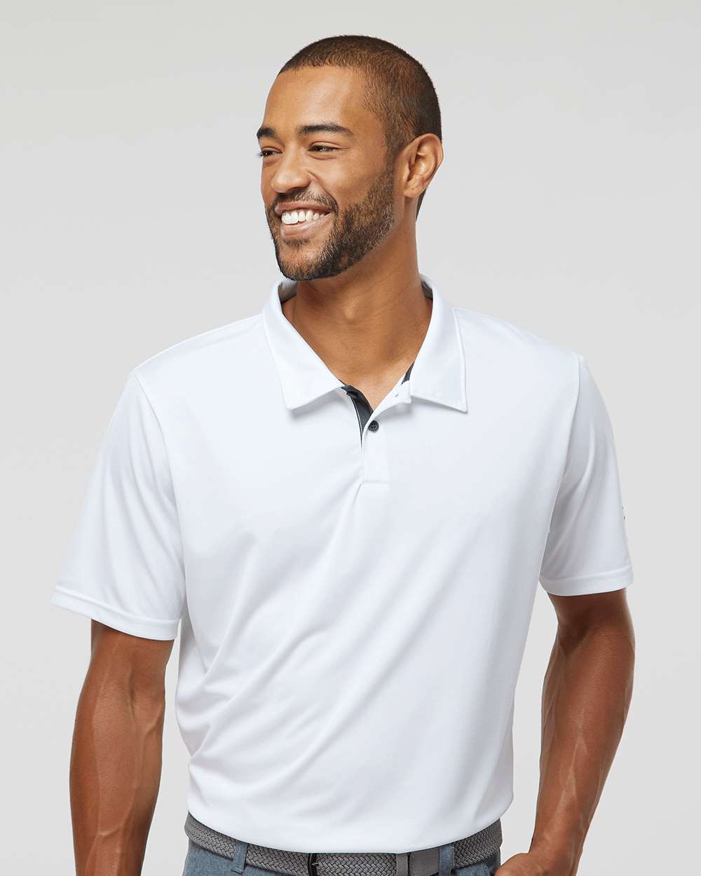Men's Team Issue Hydrolix Polo - OnModelFront - B08787003 - White
