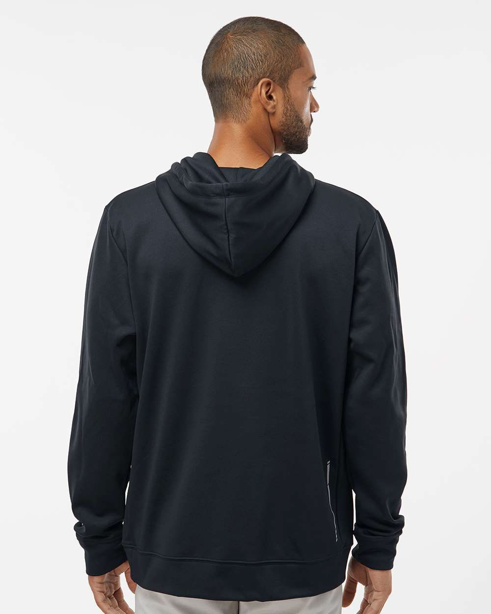 Men's Team Issue Hydrolix Hooded Sweatshirt - OnModelBack - B08887503 - Blackout