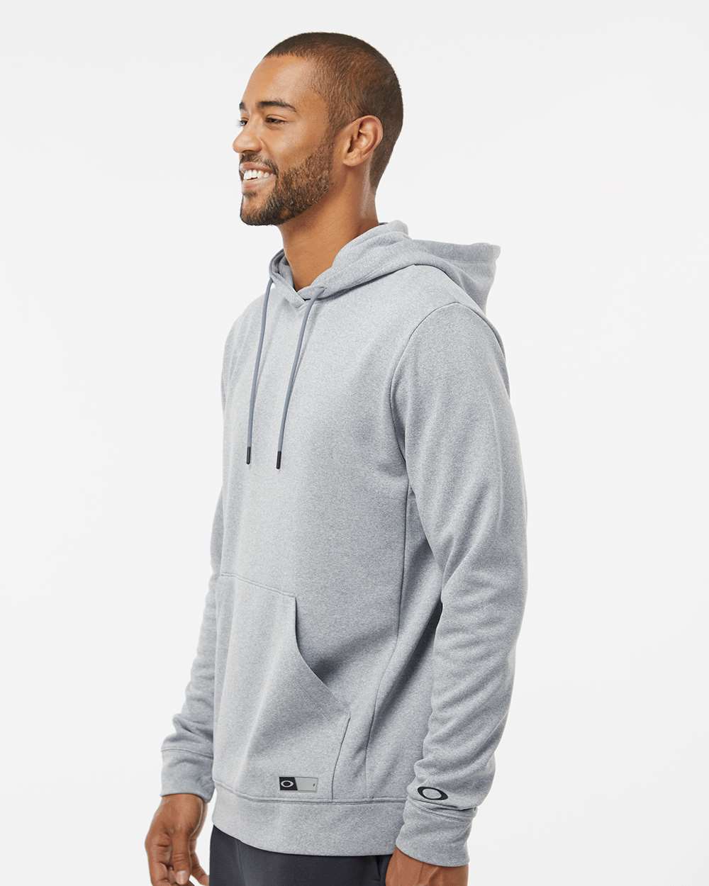 Men's Team Issue Hydrolix Hooded Sweatshirt - OnModelSide - B08887583 - New Granite Heather