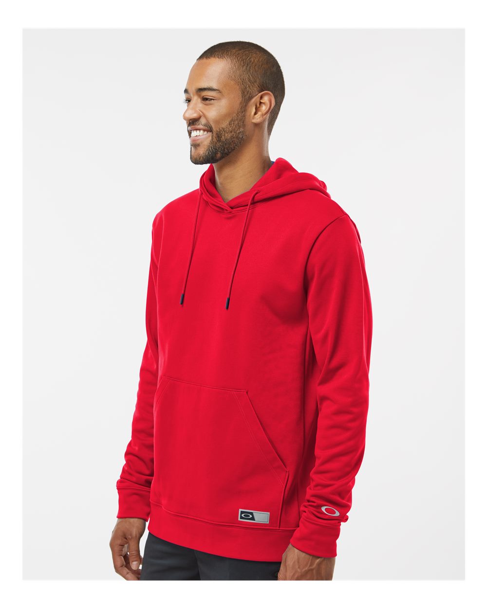 Men's Team Issue Hydrolix Hooded Sweatshirt - OnModelSide - B08887703 - Team Red