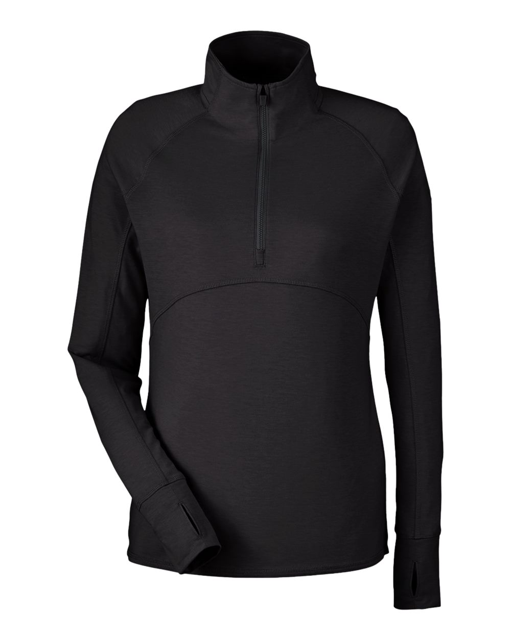 Women's Bandon Quarter-Zip Pullover - Front - B20946503 - Puma Black