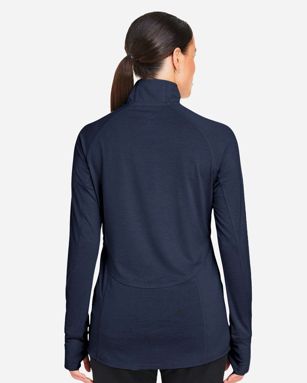 Women's Bandon Quarter-Zip Pullover - OnModelBack - B20946113 - Navy Blazer