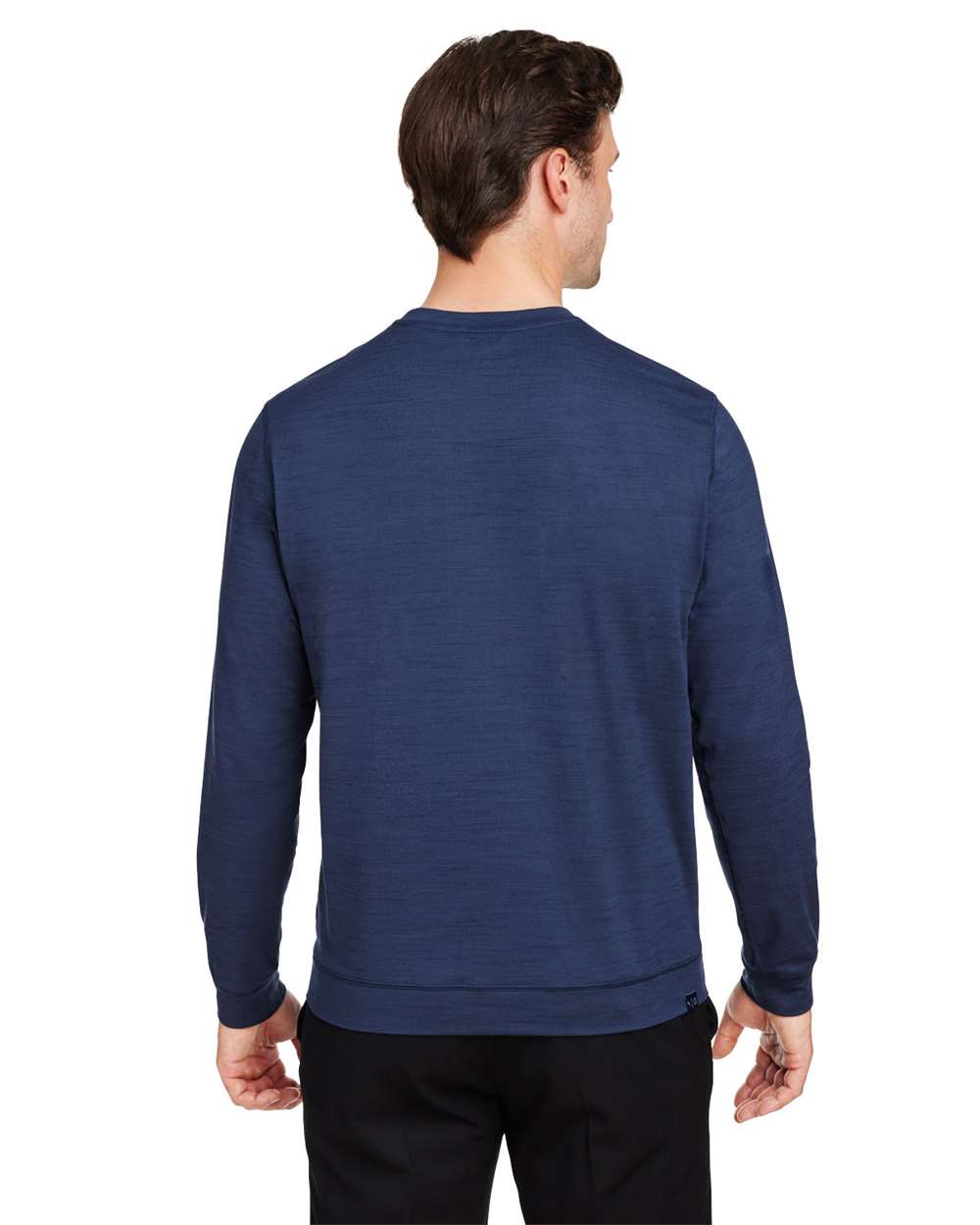 Men's Cloudspun Crewneck Sweatshirt - OnModelBack - B15946103 - Navy Blazer Heather