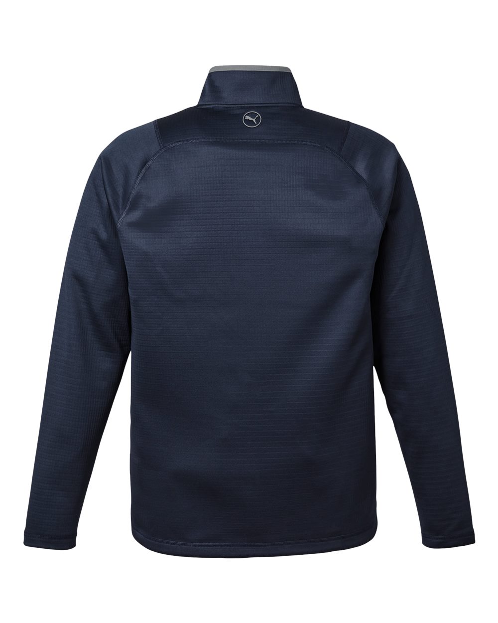 Men's Waffle Fleece Quarter-Zip Pullover - Back - B19646653 - Deep Navy