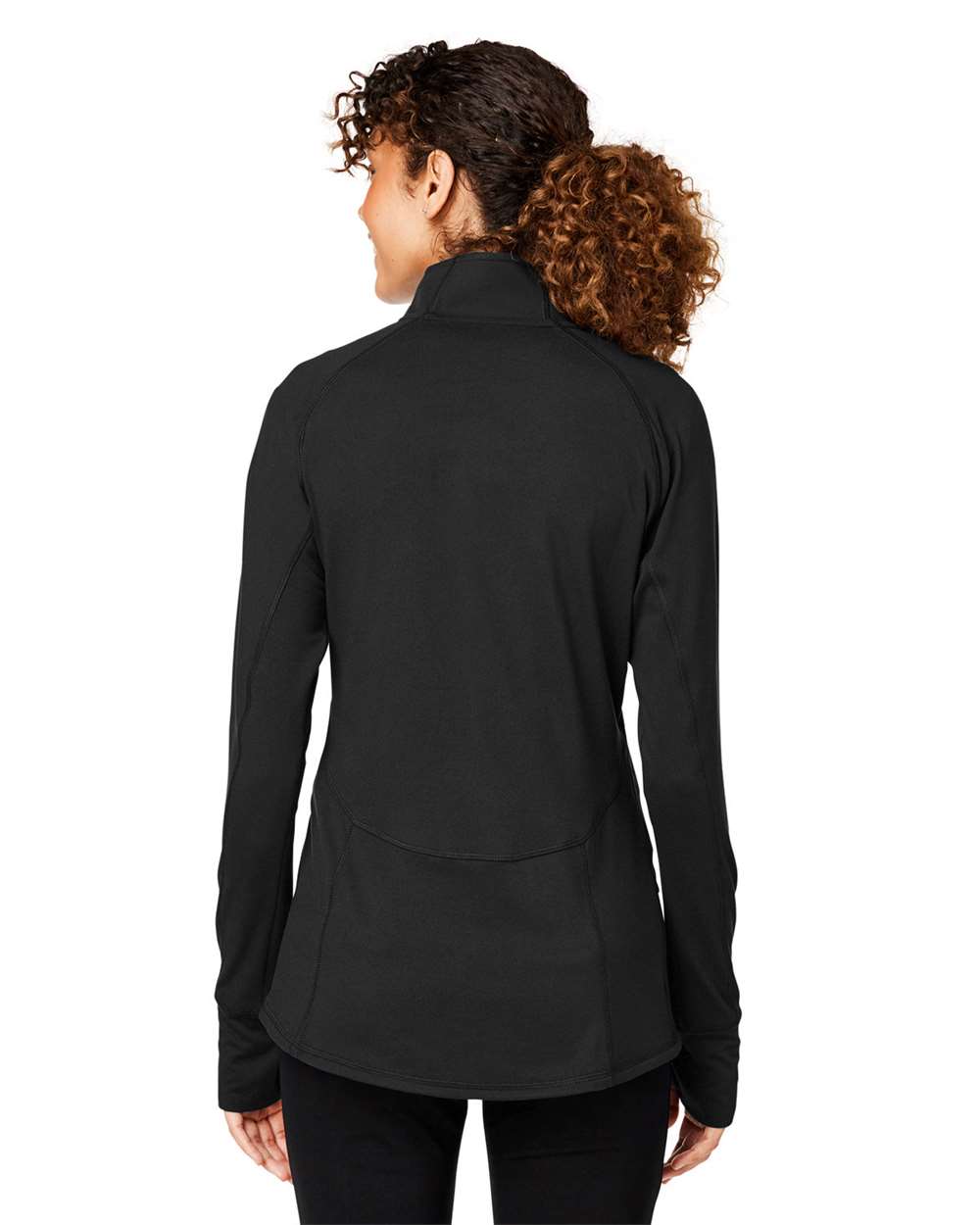 Women's Gamer Golf Quarter-Zip Pullover - OnModelBack - B15746503 - Puma Black