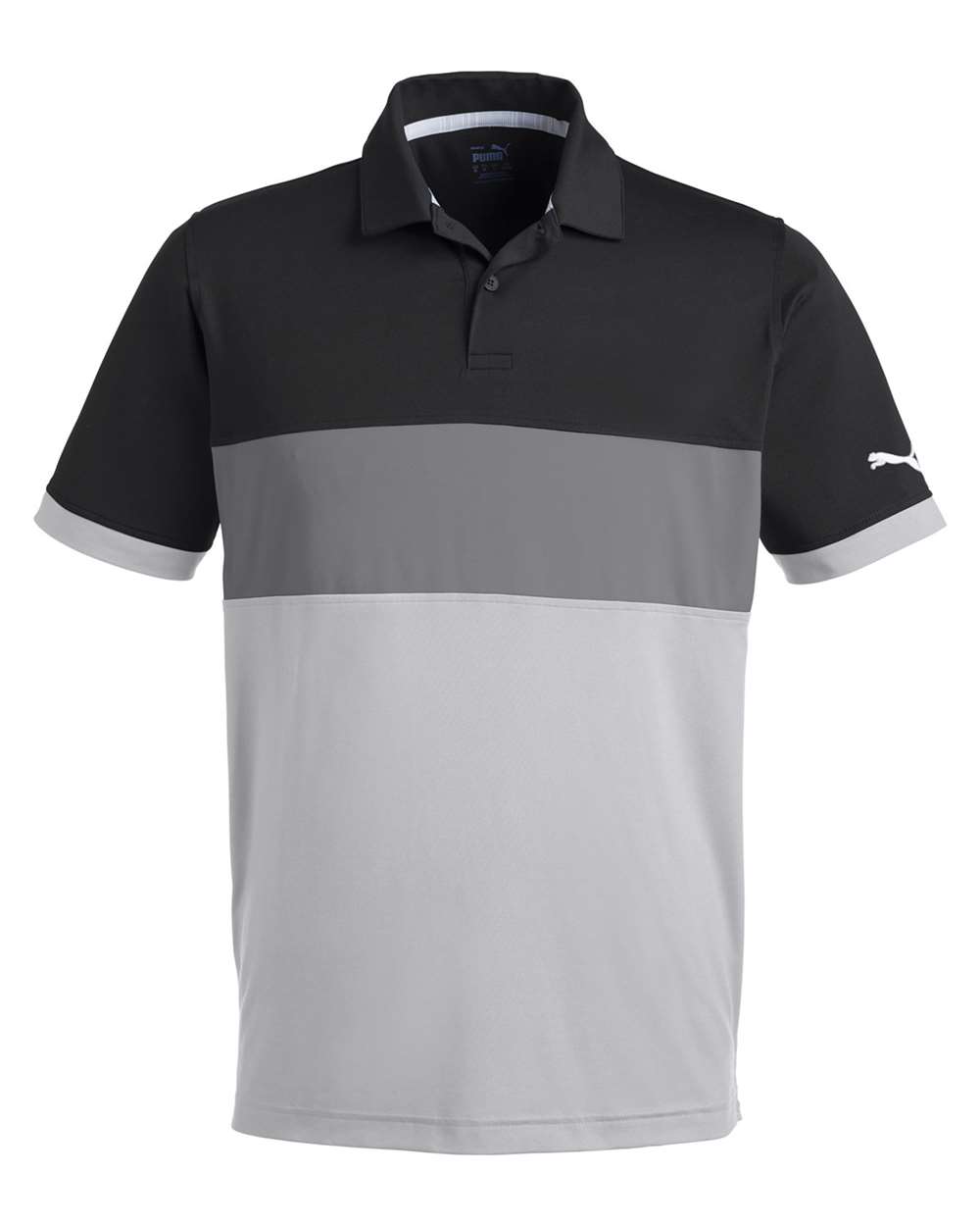 Men's Cloudspun Highway Polo - Front - B16846503 - Puma Black/ High Rise