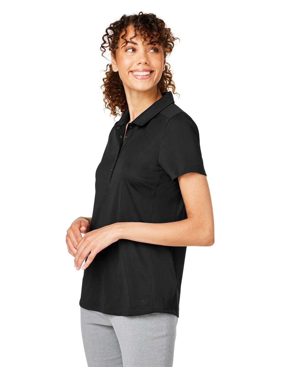 Women's Gamer Golf Polo - OnModelSide - B15546503 - Puma Black