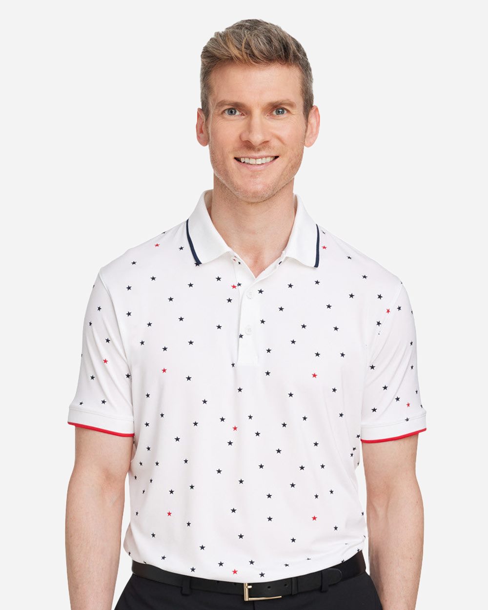 Men's Volition Skylight Patriotic Polo - styleImage