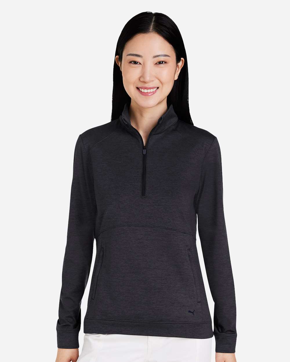 Women's Cloudspun Rockaway Quarter-Zip Pullover - OnModelFront - B16046503 - Puma Black