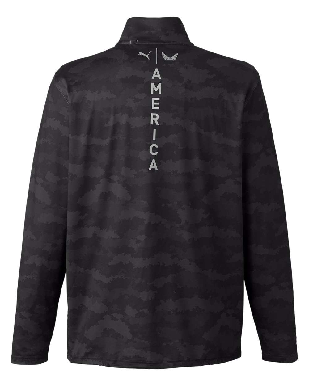 Men's Volition Flanked Quarter-Zip Pullover - Back - B19146503 - Puma Black
