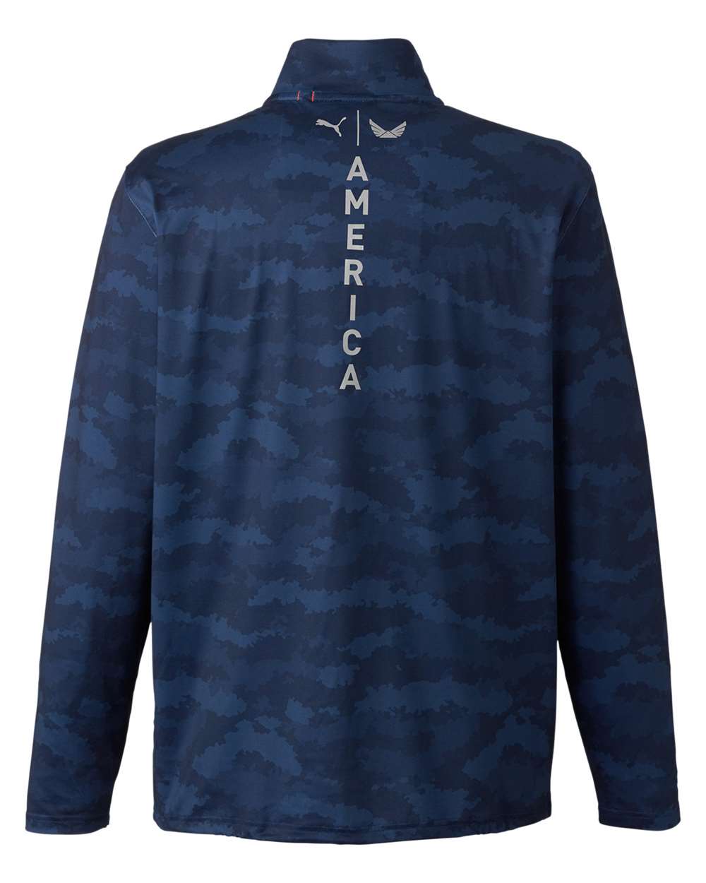 Men's Volition Flanked Quarter-Zip Pullover - Back - B19146653 - Navy Blazer