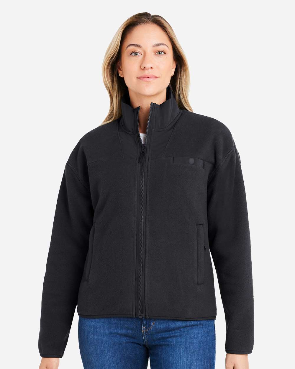 Women's Charley Fleece Full-Zip - OnModelFront - B19346503 - Puma Black