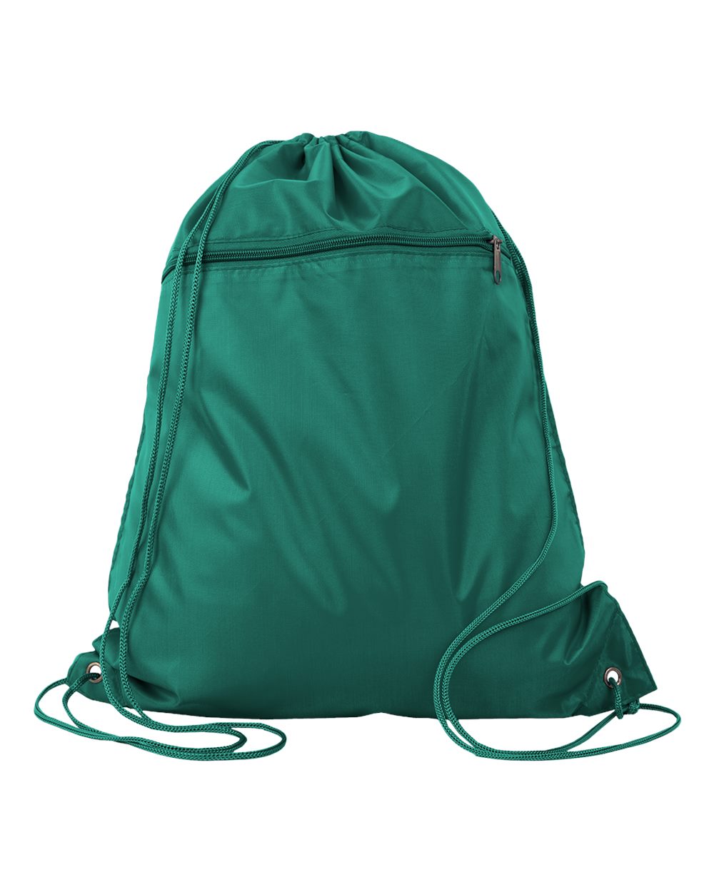 Polyester Cinchpack - Front - B25895170 - Kelly Green