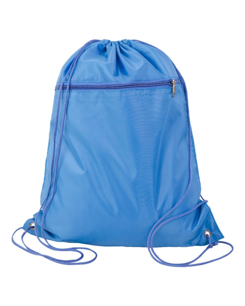 Polyester Cinchpack - Front - B25895250 - Carolina Blue