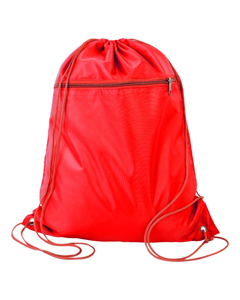 Polyester Cinchpack - Front - B25895700 - Red