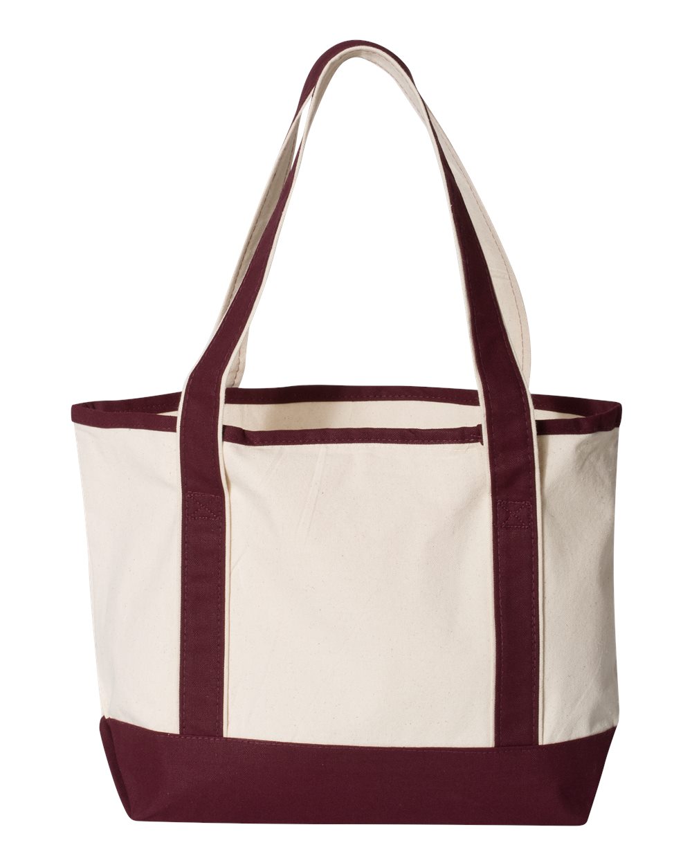 20L Small Deluxe Tote - Back - B45495530 - Natural/ Maroon
