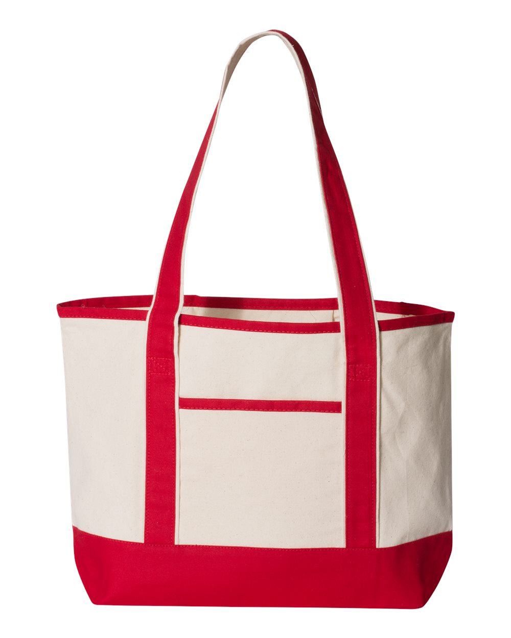 20L Small Deluxe Tote - Front - B45495700 - Natural/ Red