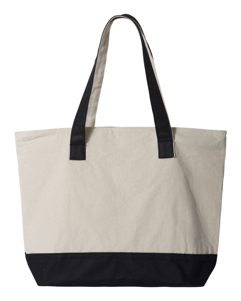 19L Zippered Tote - Back - B45595250 - Natural/ Black
