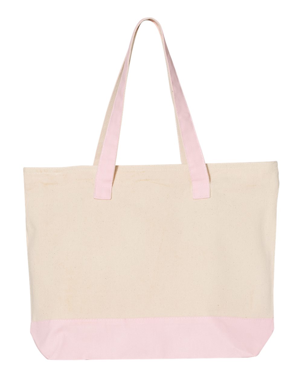 19L Zippered Tote - Back - B45595300 - Natural/ Light Pink