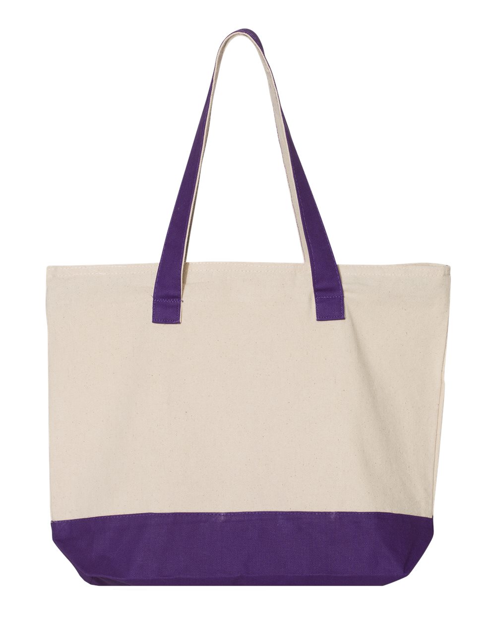 19L Zippered Tote - Back - B45595670 - Natural/ Purple