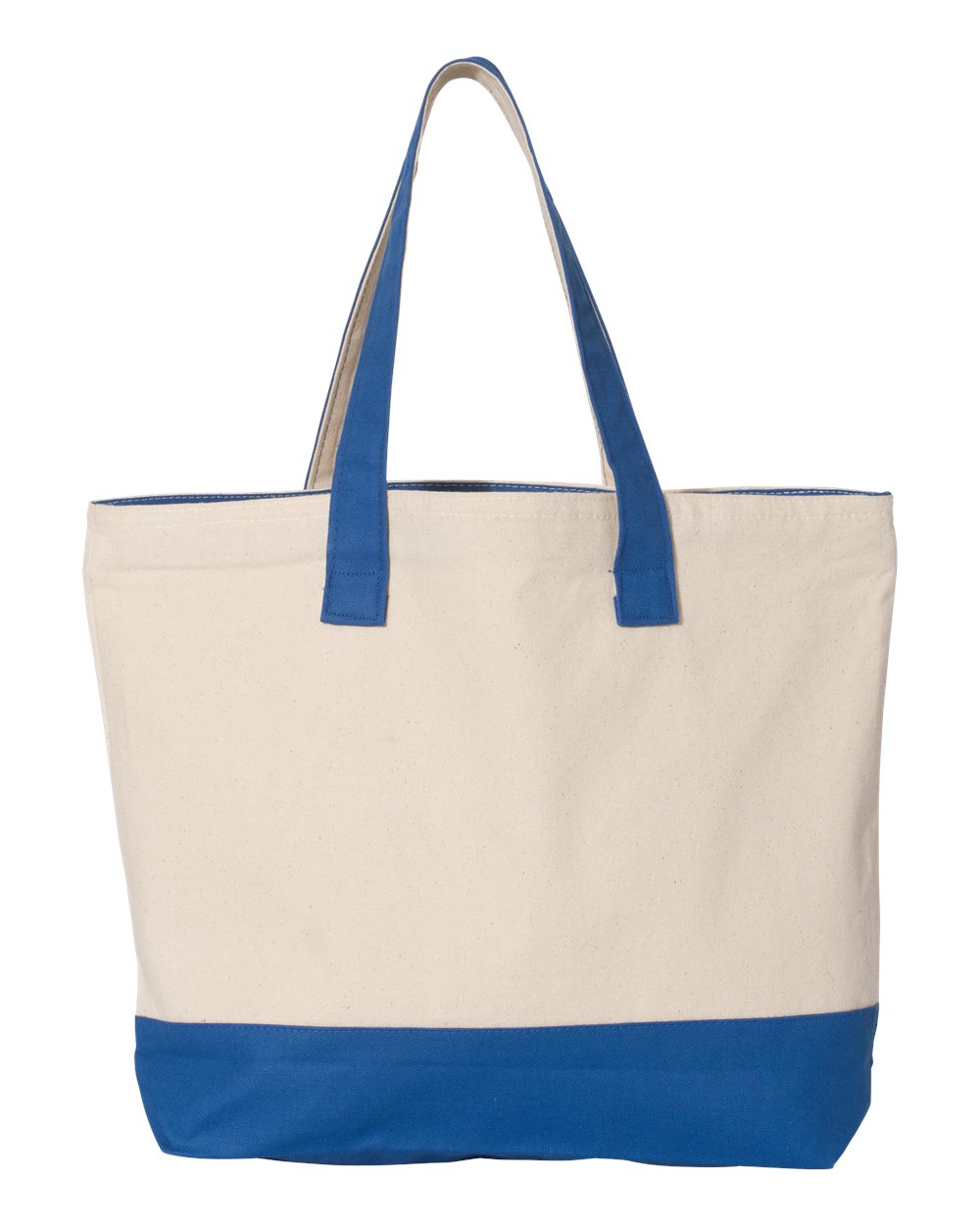 19L Zippered Tote - Back - B45595750 - Natural/ Royal