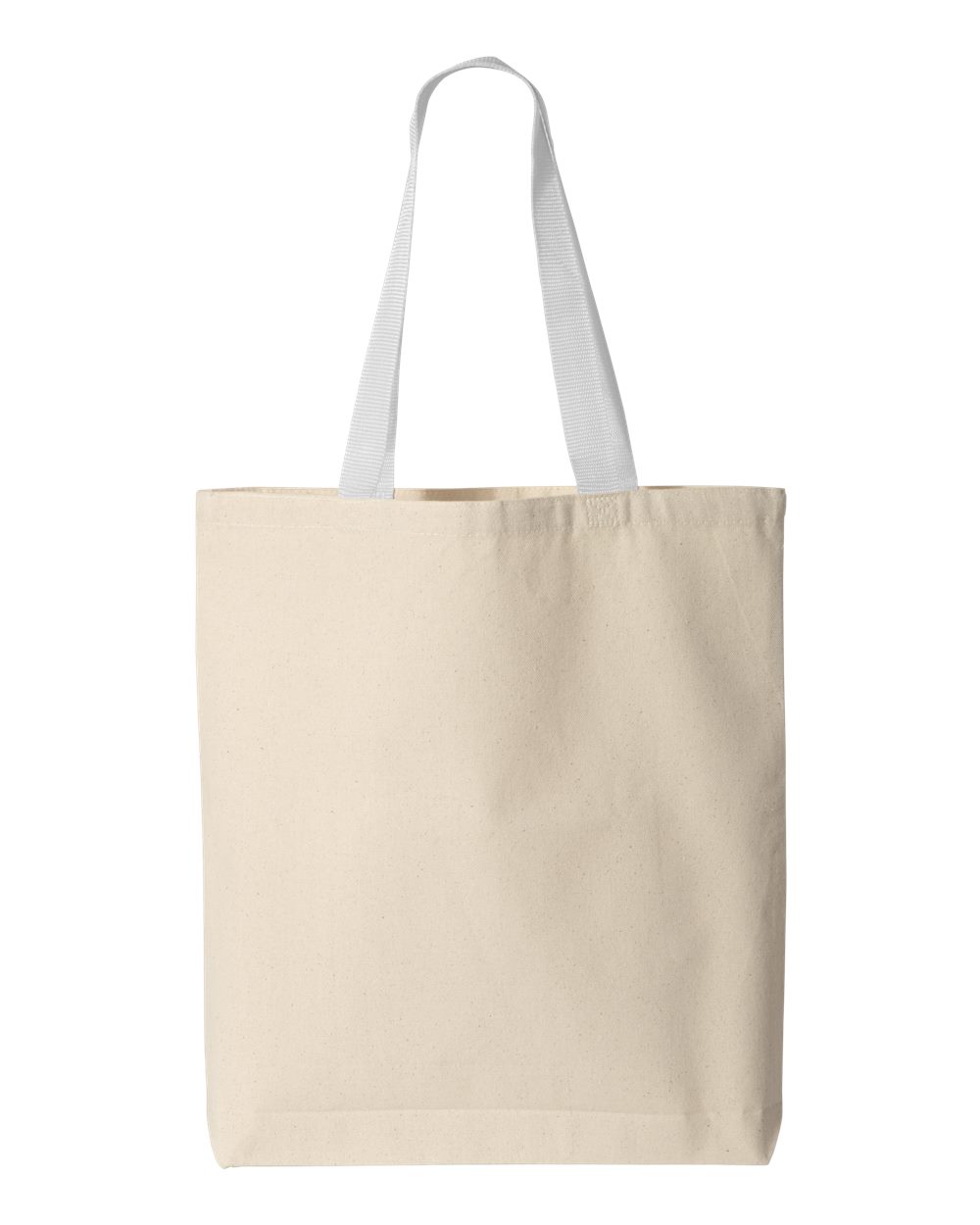 11L Canvas Tote with Contrast-Color Handles - Back - B45895000 - Natural/ White