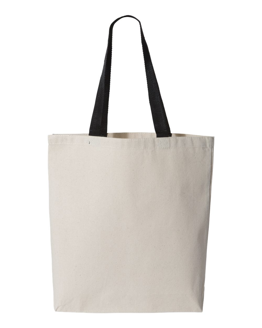 11L Canvas Tote with Contrast-Color Handles - Back - B45895250 - Natural/ Black